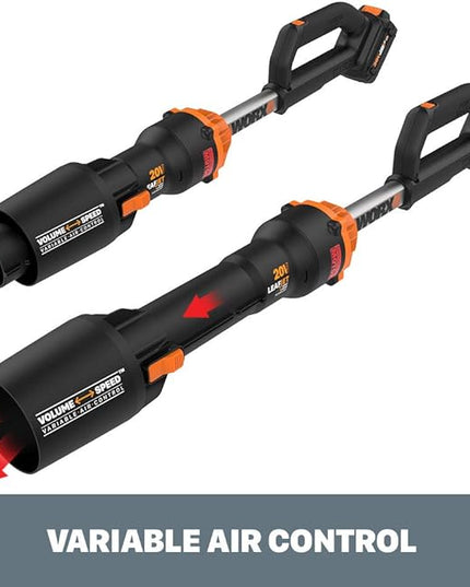 Worx Nitro WG543.9 20V LEAFJET Leaf Blower Cordless with Battery and Charger, Blowers for Lawn Care Only 3.8 Lbs., Cordless Leaf Blower Brushless Motor– Tool Only - LeafyLoom