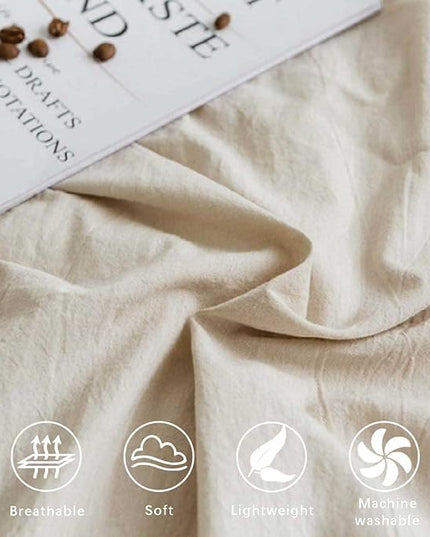 ETDIFFE Full Size Comforter, 3 Piece Khaki Boho Soft Light Khaki Modern Bedding Set, Lightweight All Season Microfiber Down Alternative Bed Comforter with 2 Pillow Shams for Women Men - LeafyLoom