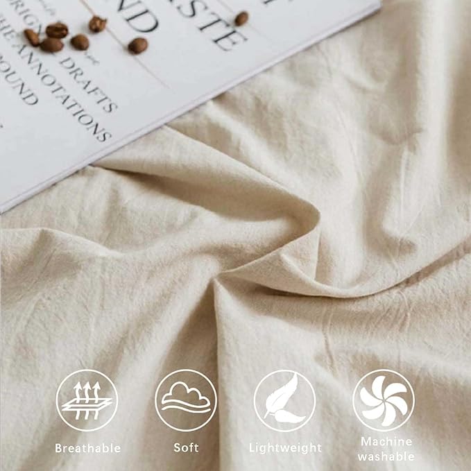ETDIFFE Full Size Comforter, 3 Piece Khaki Boho Soft Light Khaki Modern Bedding Set, Lightweight All Season Microfiber Down Alternative Bed Comforter with 2 Pillow Shams for Women Men - LeafyLoom
