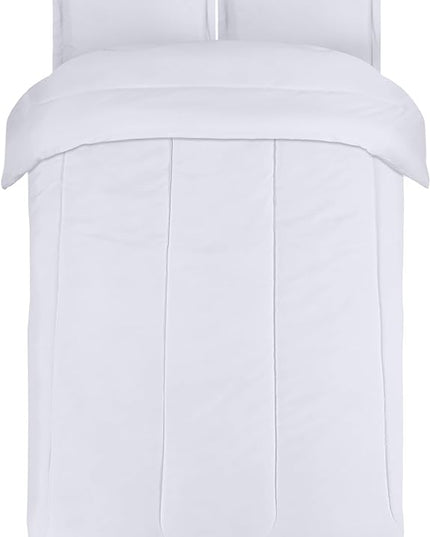 Utopia Bedding All Season White Comforter Set with 2 Pillow Cases, 3 Piece Soft Brushed Microfiber Kids Bedding Set for Boys/Girls, Machine Washable (Twin) - LeafyLoom