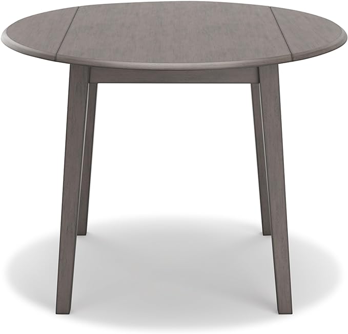 Signature Design by Ashley Shullden Casual Round Dining Small Drop Leaf Table, Seats up to 4, Gray - LeafyLoom