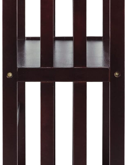 Casual Home Mission Style 3-Shelf Bookcase, Espresso - LeafyLoom
