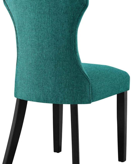 Modway Silhouette Chair, Teal 24.5 x 18 x 36 - LeafyLoom
