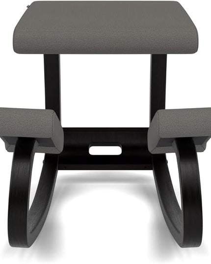 Varier Variable Balans Original Kneeling Chair Designed by Peter Opsvik (Dark Grey Revive Fabric with Black Ash Base) - LeafyLoom