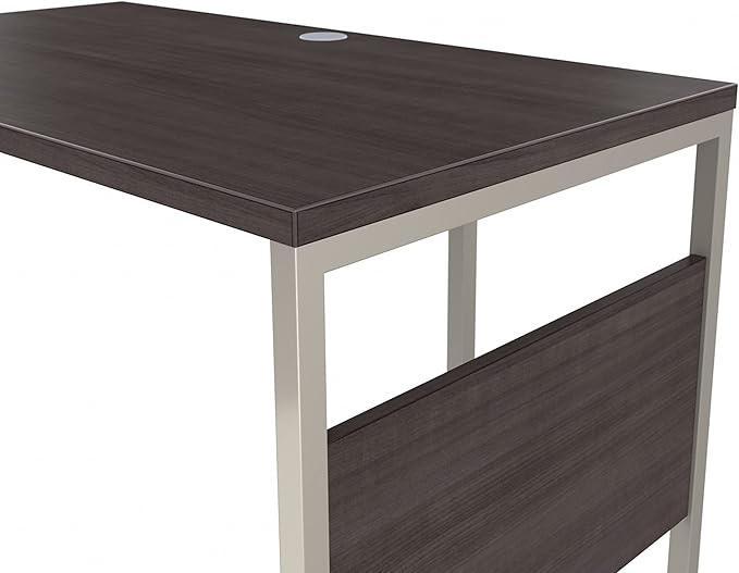Bush Business Furniture Hybrid Desk Return/Bridge, 42W x 24D, Storm Gray - LeafyLoom
