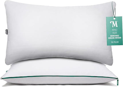 Marlow Adjustable Memory Foam Pillow by Brooklinen - Provides Back and Neck Pain Relief - Ideal Back, Stomach and Side Sleeper Pillow - Cooling-infused Pillow - King Size - LeafyLoom