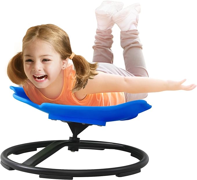 Autism Sensory Products Kids Swivel Chair for Autistic Kids Sensory Spinning Chair Spin Seat Sensory Indoor/Outdoor - Improve Balance & Motion Sickness Relief for Children & Teens - LeafyLoom