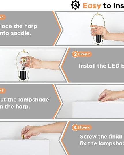 22’’ Table Lamps for Bedrooms Set of 2, Gold Bedside USB Desk Lamp with AC Outlet, Touch Control Modern Vintage Living Room Table Lamp for Nightstand End Table, 3-Way Dimming with 2 E26 Edison Bulbs - LeafyLoom
