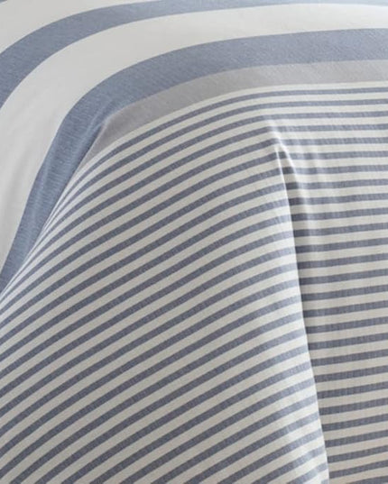 Nautica - Queen Comforter Set, Cotton Reversible Bedding with Matching Shams, Mediterranean Inspired Home Decor for All Seasons (Fairwater Blue, Queen) - LeafyLoom