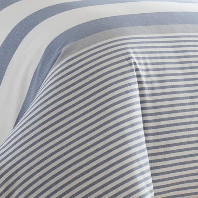 Nautica - Queen Comforter Set, Cotton Reversible Bedding with Matching Shams, Mediterranean Inspired Home Decor for All Seasons (Fairwater Blue, Queen) - LeafyLoom