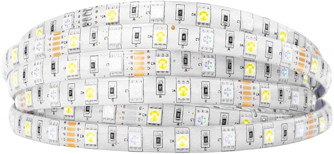 BTF-LIGHTING 5050 RGBW RGB+Cool White(6000K-7000K) 150RGB+150White LED Tape Light 5m 16.4ft 60LED/m Multi-Colored IP65 10mm Width FPCB DC12V for Bedroom Home Decoration(No Adapter or Controller) BTF-LIGHTING