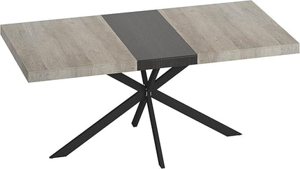 NicBex 70.87Inch Rectangular Stretch Dining Table,Modern Kitchen Table with Grey Carole Top and Storage Box for 6 to 8,Large Dining Room Table for Kitchen,Small Space and Living Room,Space-Saving,Grey - LeafyLoom