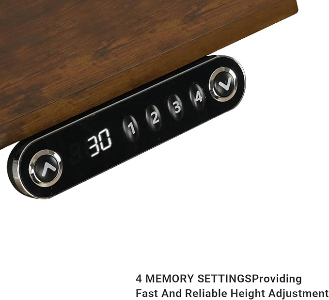 Electric Sit Dual Motor Height Adjustable, Memory Stand Up Desk with Drawer, Ideal for Daily Use at Home Office, Bedroom, 63x30 Inch, Dark Brown - LeafyLoom