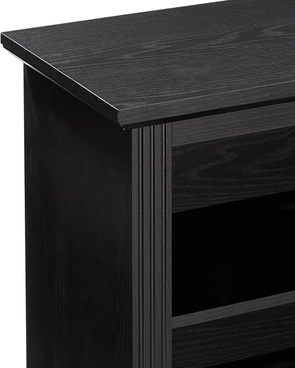 Rockpoint 70inch Modern TV Stand Storage Media Console Entertainment Center for TVs up to 80,Black - LeafyLoom