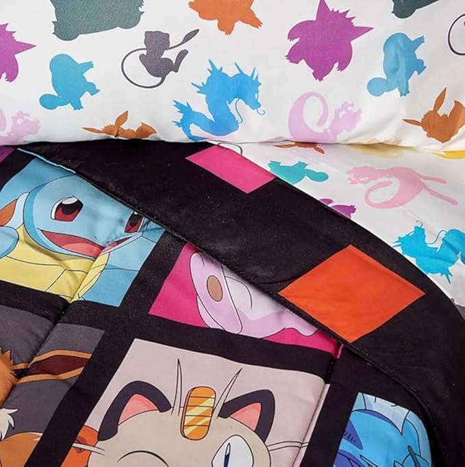 Pokémon, "Kanto Favorites" Twin Bed in a Bag Set, 64" x 86", Twin, Multi Color - LeafyLoom