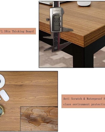 BIBOC Large Computer Desk Modern Simple Style Table 36X72 inches Office Desk Sturdy Writing Workstation Office Desk Writing for Home Office Desk Workstation Wide Metal Sturdy Frame - LeafyLoom
