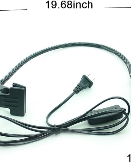 5W 3 Colors LED COB Clip on Light Black 19.68 INCH 50 CM Tube Desk Flexible Table Bed Lamp Work Home Design lighting 110V 220V 85-265VAC with US Plug switch on off 500LM (Black) - LeafyLoom