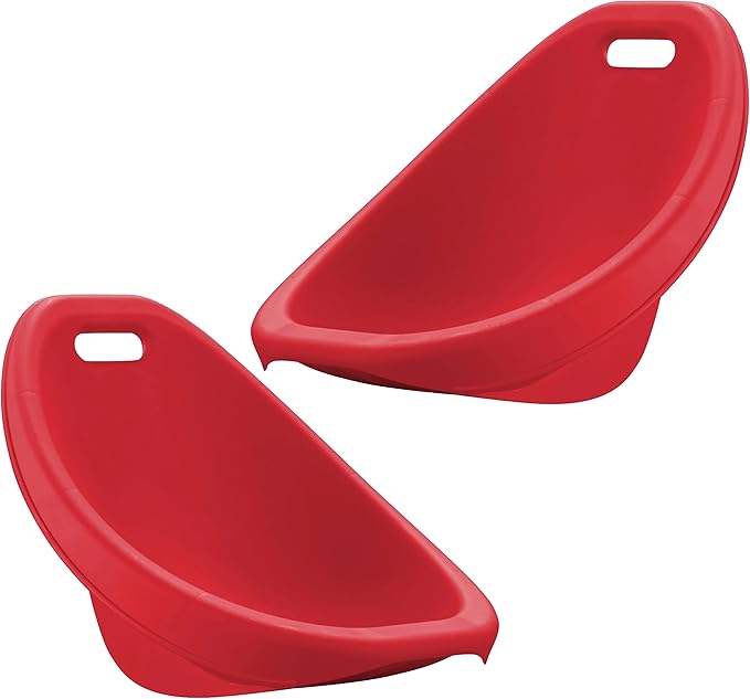 American Plastic Toys Little Kids (2-Pack, Red), Stackable, Lightweight, & Portable, Reading, Gaming, TV, Outdoor & Indoor, 50lb Max Scoop Rocker - LeafyLoom