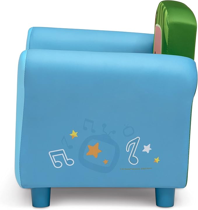 Delta Children Colorful Kids Upholstered Chair, One Size, Cocomelon - LeafyLoom