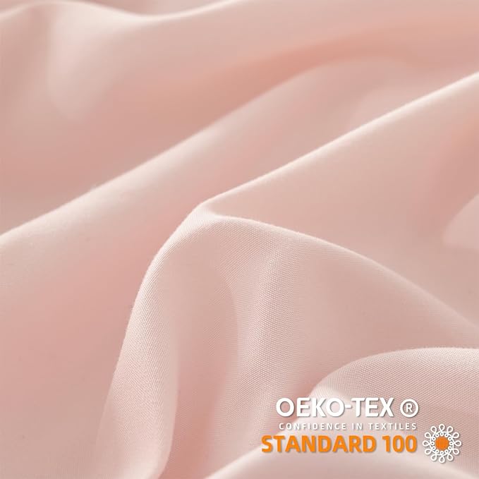 JANZAA Pink Comforter Set Queen Comforter Set 3PCS (1 Ruffled Blush Comforter and 2 Pillowcases) Vintage Shabby Chic Bedding Soft Fluffy Comforter Set All Season - LeafyLoom