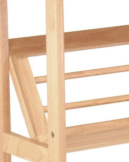 Winsome Mission Beech Wood 4-Tier Bookshelf With Slanted Shelf, Natural (82430) - LeafyLoom