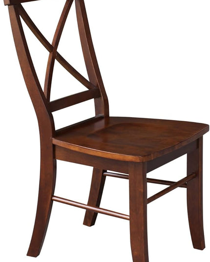 International Concepts X-Back Chair, Espresso - LeafyLoom