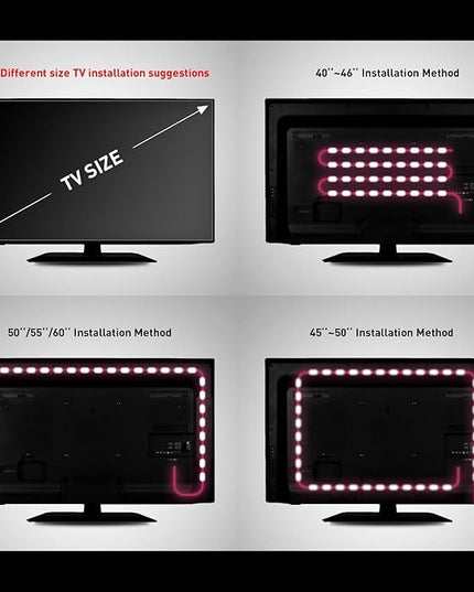 Nexillumi LED Lights for TV, 6.56ft TV LED Backlight for 24-31 Inch, RGB LED Strip Lights Behind TV, APP Remote Control Music Sync TV Led Lights for Bedroom Nexillumi