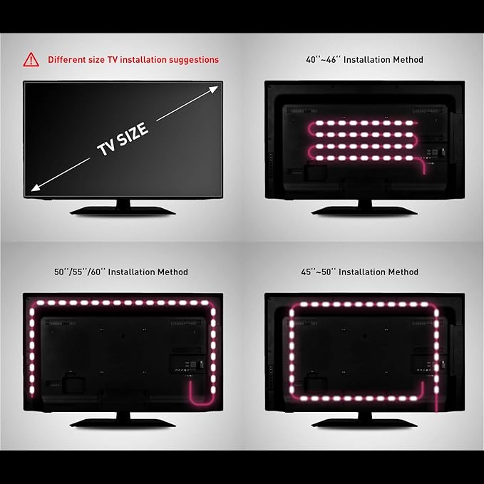 Nexillumi LED Lights for TV, 6.56ft TV LED Backlight for 24-31 Inch, RGB LED Strip Lights Behind TV, APP Remote Control Music Sync TV Led Lights for Bedroom Nexillumi