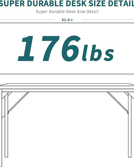 SMUG Computer Desk Small 32” Gaming Table Writing Work Student Study PC Workstation Simple Style Wooden with Side Bag Iron Hook Sturdy Metal Frame for Bedroom, Home, Office, Natural - LeafyLoom