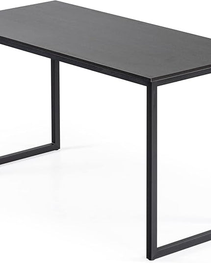 ZINUS Jennifer 55 Inch Black Frame Desk, Computer Workstation, Office Desk, Easy Assembly, Deep Espresso - LeafyLoom