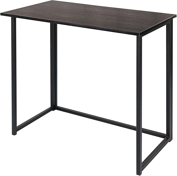 Leopard Outdoor Products Folding Computer / Laptop Table for Small Spaces, Space-Saving Home Office / Writing Desk, Compact Study Reading Foldable Desk (Black) - LeafyLoom