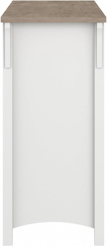 Bush Furniture BSH24462943 Salinas 6-Shelf 30-Inch H Cube Bookcase, Shiplap Gray/Pure White - LeafyLoom
