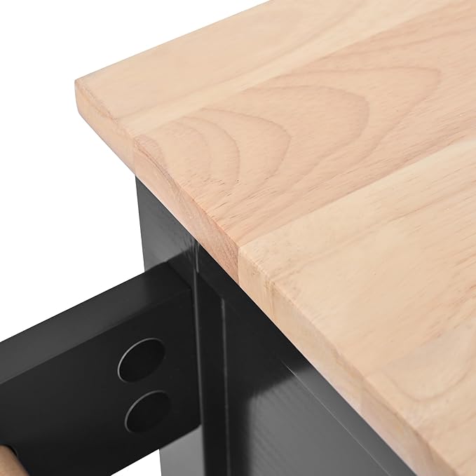 53Inch Kitchen Island Table with8 Handle-Free Drawers & Storage, Kitchen-Cart on Locking Wheels w/Rubber Wood Countertop, for Dinning Room, Coffee Bar - LeafyLoom