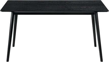 Armen Living Westmont 59" Rectangular Wood Dining Table, Black - LeafyLoom