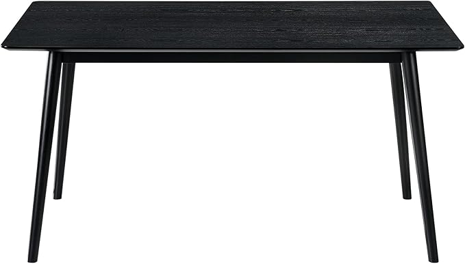Armen Living Westmont 59" Rectangular Wood Dining Table, Black - LeafyLoom