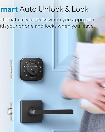 ULTRALOQ U-Bolt WiFi Smart Lock with Door Sensor, 5-in-1 Keyless Entry Door Lock with Built-in WiFi, Bluetooth and Keypad, WiFi Door Lock, WiFi Deadbolt ULTRALOQ
