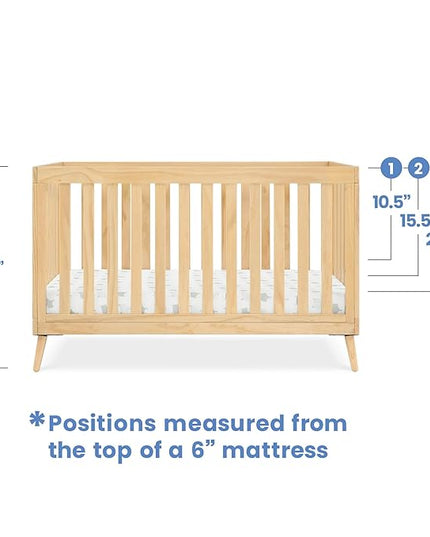 Delta Children Essex 4-in-1 Convertible Crib, Natural - LeafyLoom