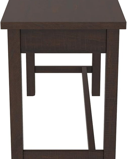 Signature Design by Ashley Camiburg Modern Home Office Writing Desk with Drawers, Warm Brown - LeafyLoom