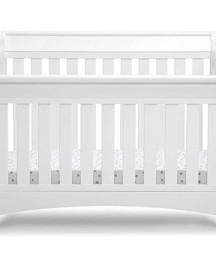 Delta Children Bentley S Series 4-in-1 Convertible Baby Crib, White - LeafyLoom