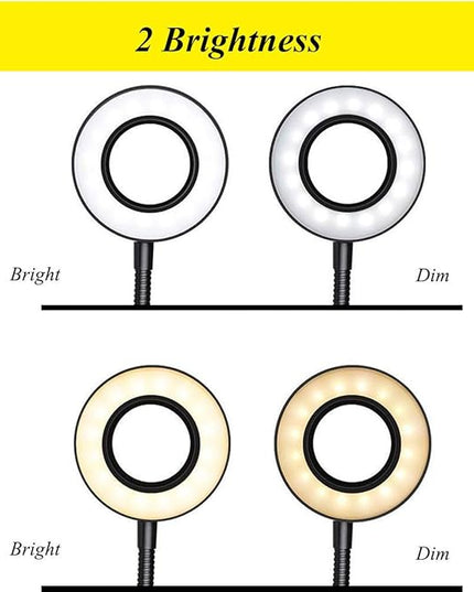 7W Clip on Light, LED Clip On Lamp, USB Reading Book Light, Bed Lamp,Desk lamp, Warm Light and White Light - LeafyLoom