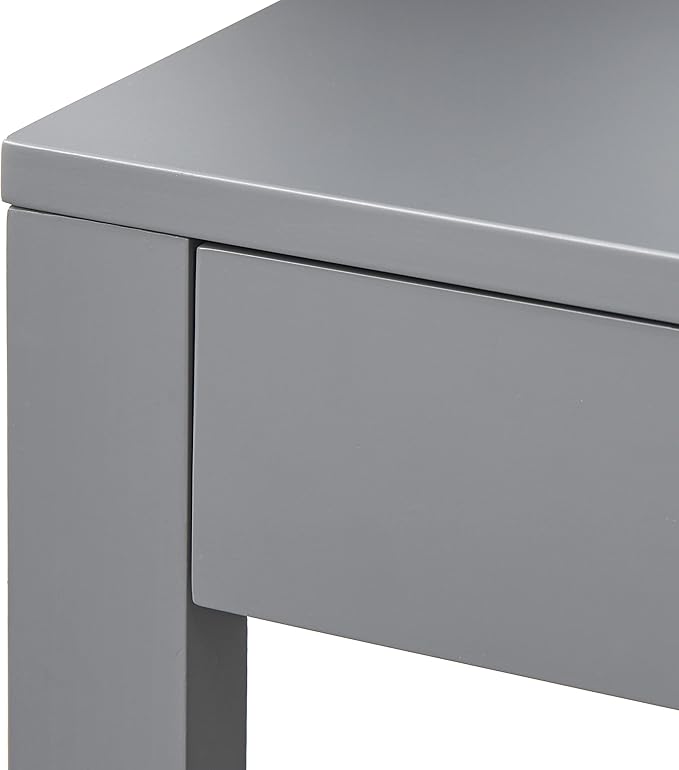 Target Marketing Systems Gabby Home Office, Study Room, Vanity or Bedroom, Computer 2 Drawers, Contemporary Style Desk with Storage, 40” x 20”, Charcoal - LeafyLoom