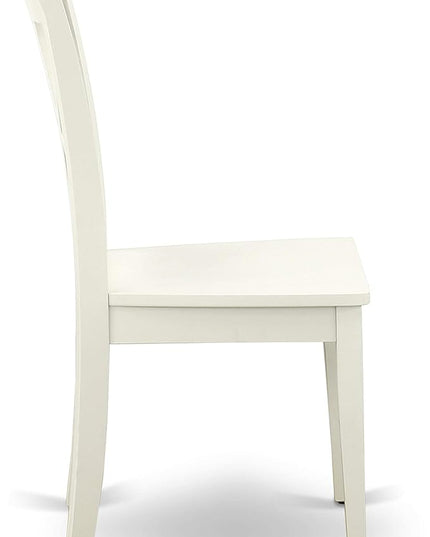 East West Furniture NDCL3-LWH-W Norden 3 Piece Modern Set Contains a Rectangle Wooden Table with Dropleaf and 2 Dining Chairs, 30x48 Inch, Linen White - LeafyLoom