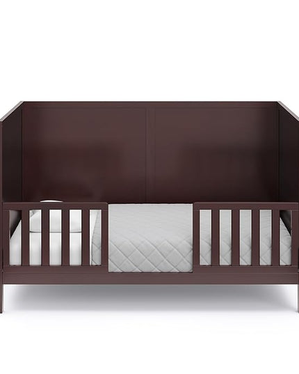Graco Theo 3-in-1 Convertible Crib (Espresso) - GREENGUARD Gold Certified, Converts to Toddler Bed & Daybed, Fits Standard Full-Size Crib Mattress, 4 Adjustable Mattress Heights - LeafyLoom
