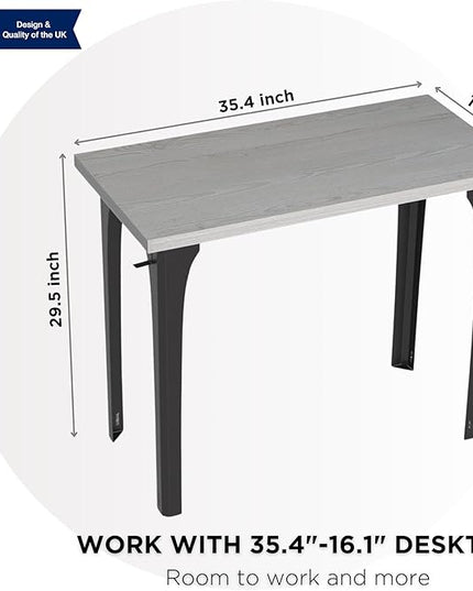 Home Office Computer Desk 35.4 inch gaming Desk, Modern and Minimalist home office desk, Home Office Desks, Study Desk, Craft table Black Metal Designed Frame, White Board Color. - LeafyLoom