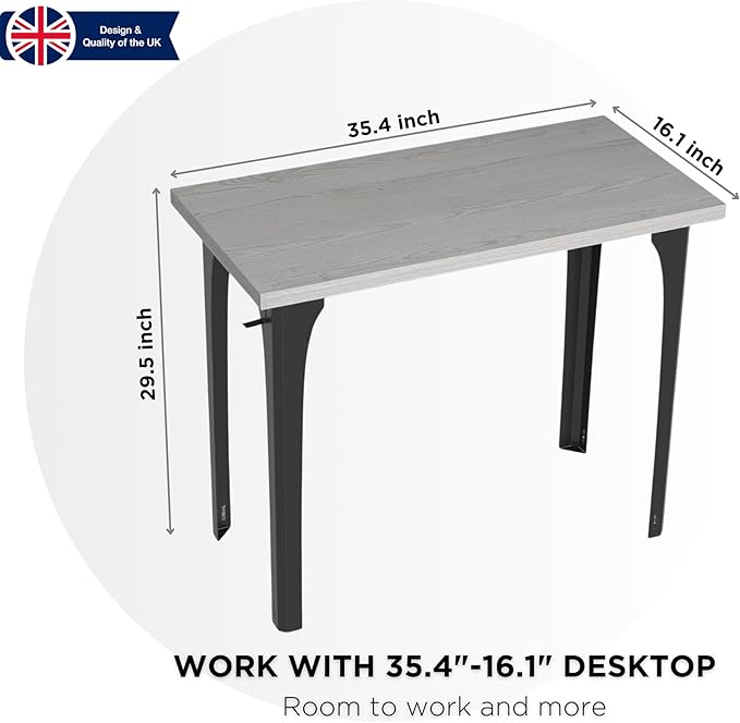 Home Office Computer Desk 35.4 inch gaming Desk, Modern and Minimalist home office desk, Home Office Desks, Study Desk, Craft table Black Metal Designed Frame, White Board Color. - LeafyLoom