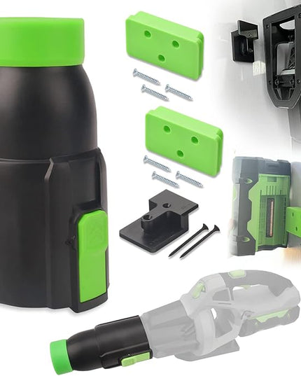 Car Drying Nozzle for EGO Power+ 530 575 580 615 650 765 Leaf Blowers, Includes 1 Leaf Blower Wall Mount Holder and 2 Mounts Battery Holders W/Hardware - LeafyLoom