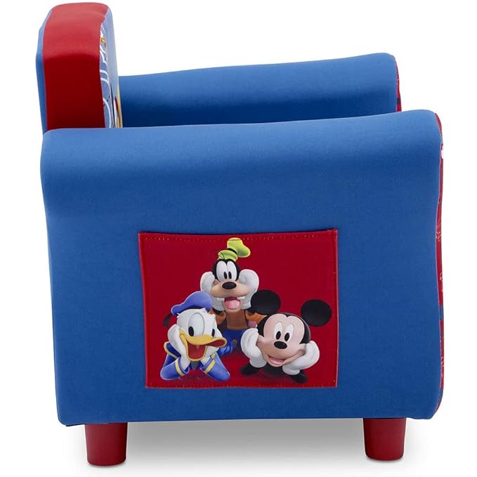 Delta Children Upholstered Chair, Disney Mickey Mouse - LeafyLoom