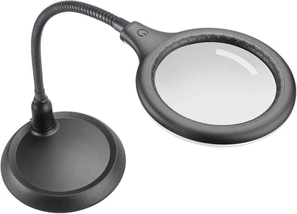 Magnifying Glass Lamp,5X Magnifier LED Light and Flexible Neck,Magnifying Lamp USB Powered,Perfect for Reading,Hobbies,Task Crafts or Workbench - LeafyLoom