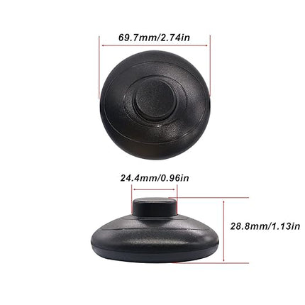 weideer 2Pcs Floor Foot Switch Round Inline Foot Pedal Lamp Switch AC 100-250V Step-on-Button Switch for Floor Lamp LED Light On-Off Control K-071 - LeafyLoom
