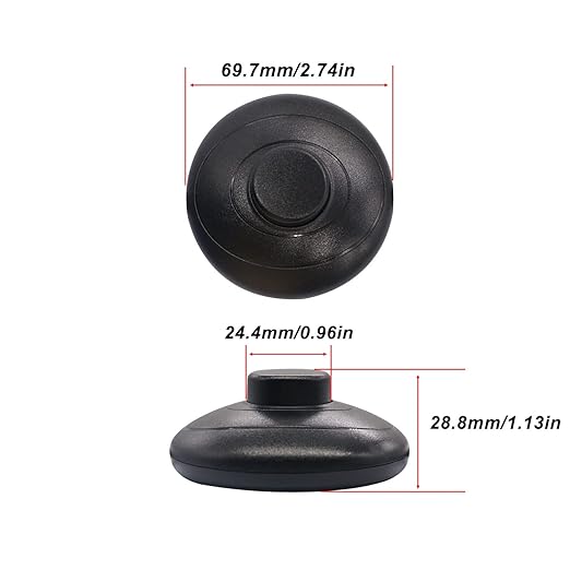 weideer 2Pcs Floor Foot Switch Round Inline Foot Pedal Lamp Switch AC 100-250V Step-on-Button Switch for Floor Lamp LED Light On-Off Control K-071 - LeafyLoom